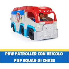 Paw Patrol Pup Squad Patroller con Veicolo di Chase 3+ Anni - action figures ed accessori