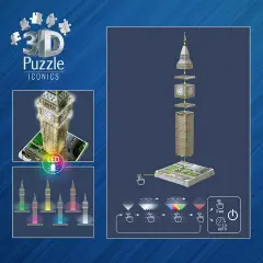 Puzzle 3D Iconics Big Ben Led - puzzle 3d