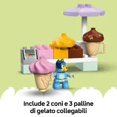 Lego Duplo Bluey Visita alla Gelateria di Bluey 10458 - Gioco Educativo - Costruzioni in plastica