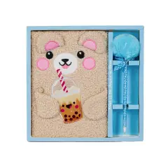 Block Notes A5 Con Penna Pom Pom Peluche - regalo e gadget valigeria