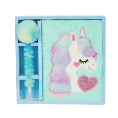 Block Notes A5 Con Penna Pom Pom Peluche - regalo e gadget valigeria