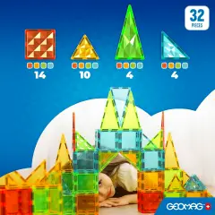Geomag Magnetic Tiles Gems 32 – Costruzioni Magnetiche Creative - Costruzioni tecniche