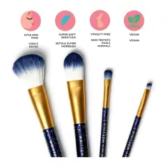 Legami - Set di 4 Pennelli per il Trucco, Oh My Glow! - regalo e gadget valigeria