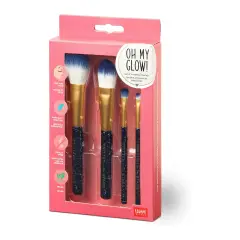 Legami - Set di 4 Pennelli per il Trucco, Oh My Glow! - regalo e gadget valigeria
