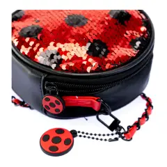 Borsa Miraculous Lady Bug Paillettes Reversibili con Tracolla - regalo e gadget valigeria