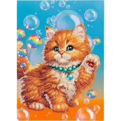 Quadro Crystal Art Diamantiny Level Up Gatto Rosso con 3000 Gemme - regalo e gadget valigeria