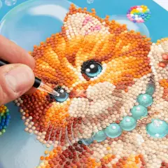 Quadro Crystal Art Diamantiny Level Up Gatto Rosso con 3000 Gemme - regalo e gadget valigeria