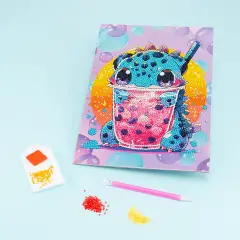 Quadro Crystal Art Diamantiny Level Up Boba Tea Dragon con 3000 Gemme - regalo e gadget valigeria