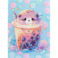Quadro Crystal Art Diamantiny Level Up Boba Tea Otter con 3000 Gemme - regalo e gadget valigeria