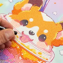 Quadro Crystal Art Diamantiny Level Up Boba Tea Doggy con 3000 Gemme - regalo e gadget valigeria