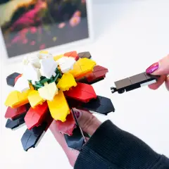 Set Costruzioni Flower Mattoncini Fiore Dalia Rossa - tematiche