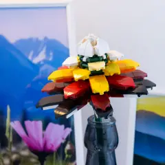 Set Costruzioni Flower Mattoncini Fiore Dalia Rossa - tematiche