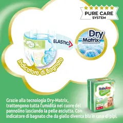 Babylino Sensitive Pannolini Taglia 4, Maxi (8-13kg), 78 Unità - pannolini e salviettine