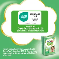 Babylino Sensitive Pannolini Taglia 6, Extra Large (13-18Kg), 62 Unità - pannolini e salviettine
