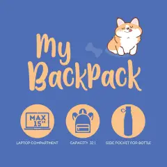 Zaino My Backpack Corgi Legami 32L con Scomparto Laptop - zaini americani