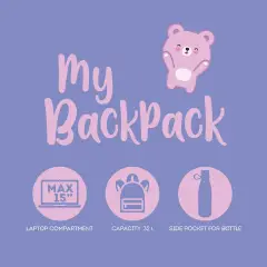 Zaino My Backpack Teddy Bear Legami 32L con Scomparto Laptop - zaini americani