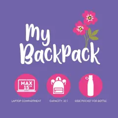 Zaino My Backpack Flowers Legami 32L con Scomparto Laptop - zaini americani