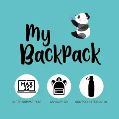 Zaino My Backpack Panda Legami 32L con Scomparto Laptop - zaini americani