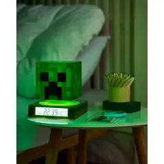 Sveglia con Luce Notturna 3D Creeper Minecraft – Allarme e Data - regalo e gadget valigeria