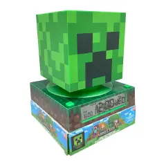 Sveglia con Luce Notturna 3D Creeper Minecraft – Allarme e Data - regalo e gadget valigeria