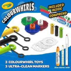 Crayola ColourWhirls – La Trottola dei Colori con 3 Trottole - creatività