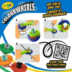Crayola ColourWhirls – La Trottola dei Colori con 3 Trottole - creatività