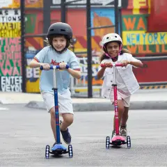 Monopattino Maxi Micro Deluxe LED Blu 3 Ruote Bambini - monopattini