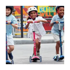 Monopattino Maxi Micro Deluxe LED Rosa 3 Ruote Bambini - monopattini