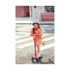 Monopattino Maxi Micro Deluxe LED Rosa 3 Ruote Bambini - monopattini