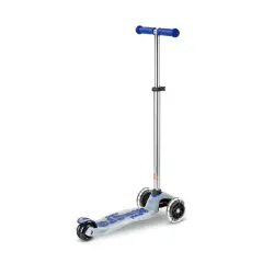 Monopattino Maxi Micro Deluxe Flux LED Blu 3 Ruote - monopattini