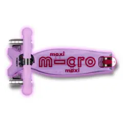 Monopattino Maxi Micro Deluxe LED Glow Viola 3 Ruote - monopattini