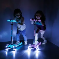 Monopattino Maxi Micro Deluxe LED Glow Viola 3 Ruote - monopattini