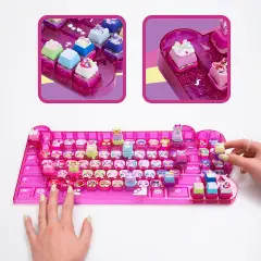 Clickeez Keyboard MegaPack – Tastiera Kawaii con 15 Keycaps - collezionabili bambina