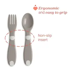 Chicco Prime Posatine 12M+ Set Cucchiaio e Forchetta Ergonomiche - pappa