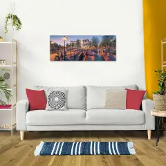 Puzzle 1000 Pezzi Panorama Una Sera Ad Amsterdam New - Puzzle in cartone