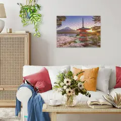 Puzzle 1000 Pezzi Ciliegi In Fiore E Monte Fuji - Puzzle in cartone