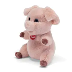 Trudi Maiale Zack S – Peluche Morbido Maialino Portafortuna 15x21x15 cm - peluches 0/36 mesi
