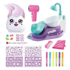 Airbrush Plush Ciuffamici Parrucchiere Playset con Aerografo e Accessori - creatività