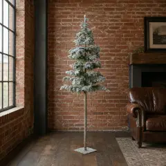 Albero di Natale Pino West Innevato Tronco Lungo H250 cm - alberi
