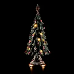 Albero di Natale Decorativo con Luci e Musica H60 Verde Oro - addobbi casa