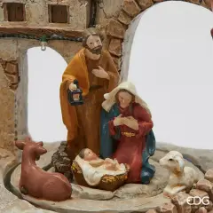 Presepe Natalizio Diorama con Luci LED, Musica e Movimento H22,5 - scene e villaggi