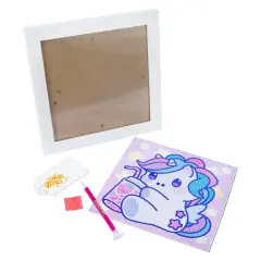 Quadro Crystal Art Kawaii Unicorno Diamantiny - creatività