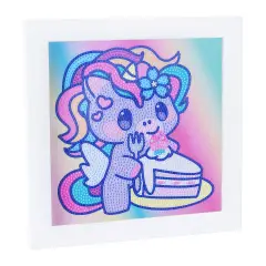 Quadro Crystal Art Kawaii Unicorno Diamantiny - creatività