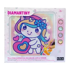 Quadro Crystal Art Kawaii Unicorno Diamantiny - creatività