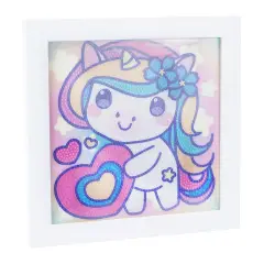 Quadro Crystal Art Kawaii Unicorno Diamantiny - creatività