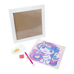 Quadro Crystal Art Kawaii Unicorno Diamantiny - creatività