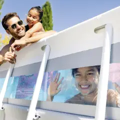 Piscina Prisma Frame Rettangolare Clearview 400X200X122 Cm - piscine rigide