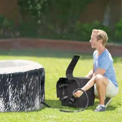 Intex Pure Spa Bubble Glow Deluxe 4 Posti Pompa, Riscaldatore, Purificazione Acqua, Wifi - piscine rigide