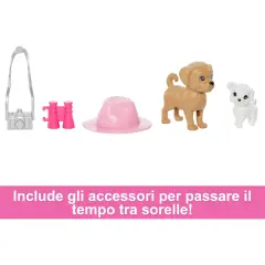 Barbie e Stacie Set con 2 Bambole, Cuccioli e Accessori HRM09 - collezionabili bambina