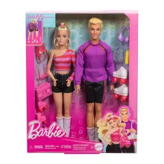 Barbie e Ken sui Pattini Set 65° Anniversario con Accessori HXK90 - collezionabili bambina